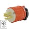 Ac Works Locking Plug, L21-20P, 20 A, 120/208V AC, Three Phase, Orange ASL2120P - alternate 4